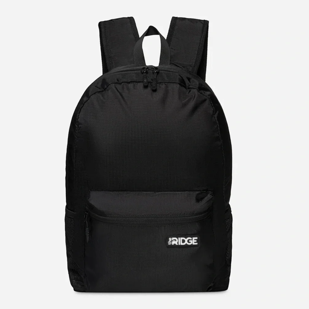 The Ridge Packable Black Ripstop Backpack